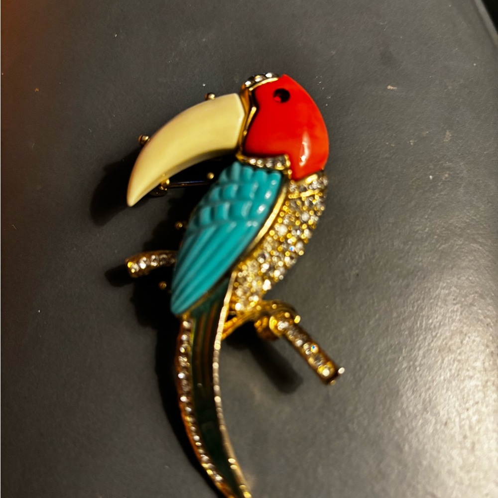 Colorful Toucan Bird Brooch
